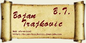 Bojan Trajković vizit kartica